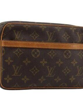 LOUIS VUITTON Monogram Compiegne 23 Clutch Bag M51847 LV Auth ep14103